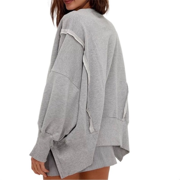 Free People Graphic Camden Pullover in New York Combo Size Large NEW - Picture 2 of 15